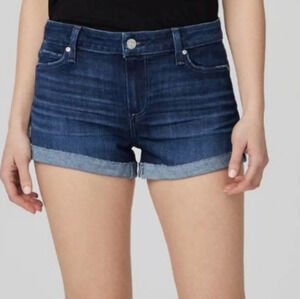 PAIGE Jimmy Jimmy Denim Shorts in Woodson, Cuffed Hem, Dark Wash, Sz 28, EUC!